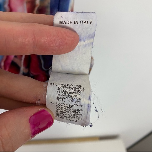 Brunello Cucinelli Long Muscle Tee Shirt Womens Size Small Custom Tie Dye Geode - Picture 9 of 12